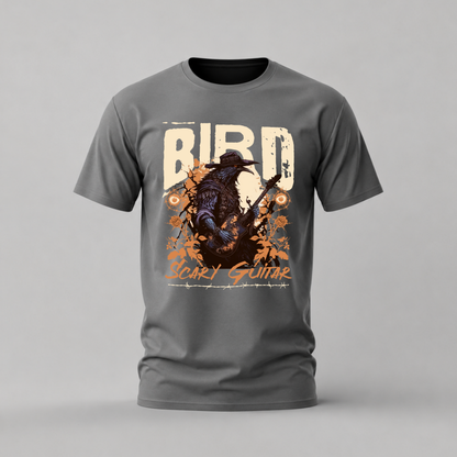 BIRD SCARY GUITAR Graphic T-Shirt
