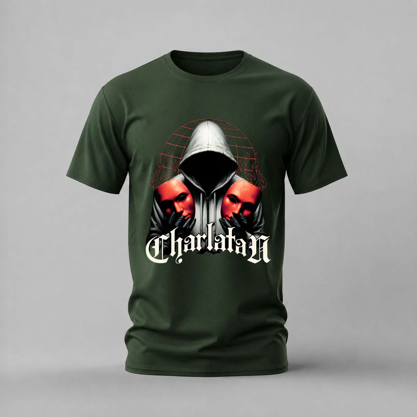 CHARLATAN Masks Graphic T-Shirt