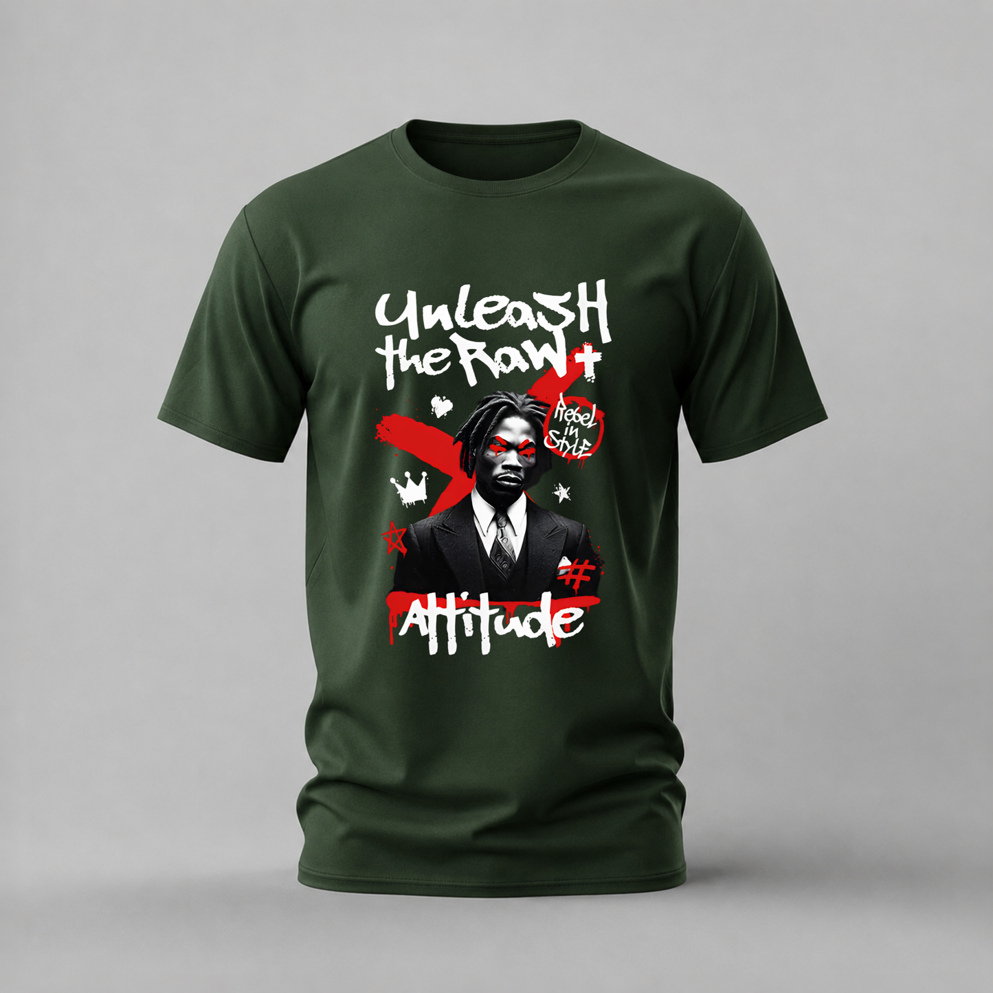 UNLEASH THE RAW Attitude Graphic T-Shirt