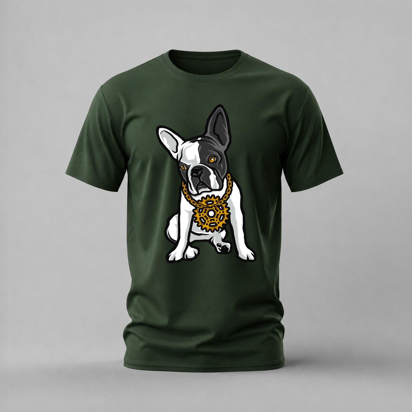 FRENCH BULLDOG Gear Necklace Graphic T-Shirt