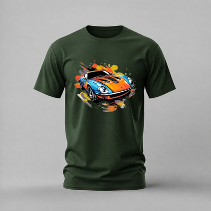COLORFUL SPORTS CAR Graphic T-Shirt