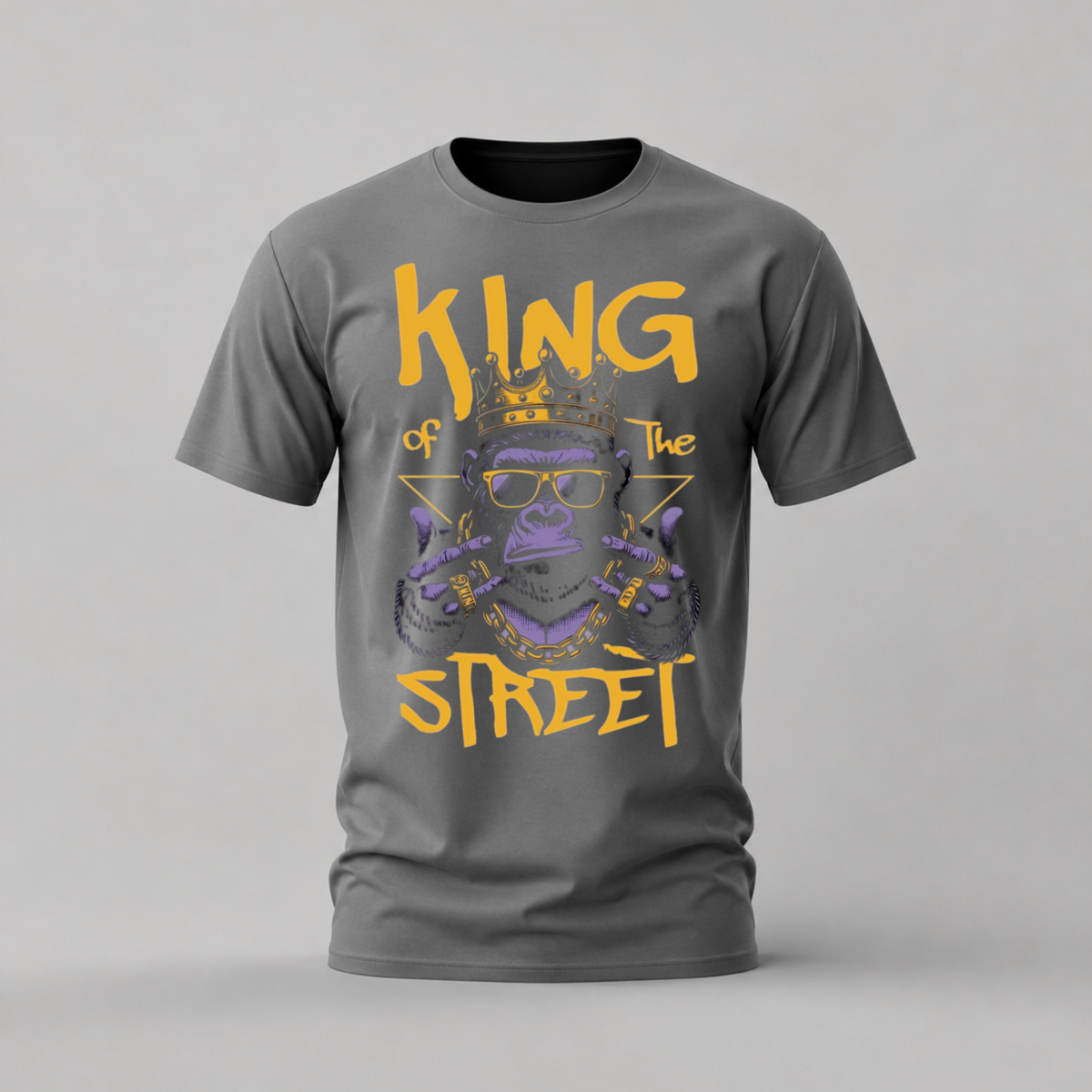 KING OF THE STREET GORILLA Graphic T-Shirt