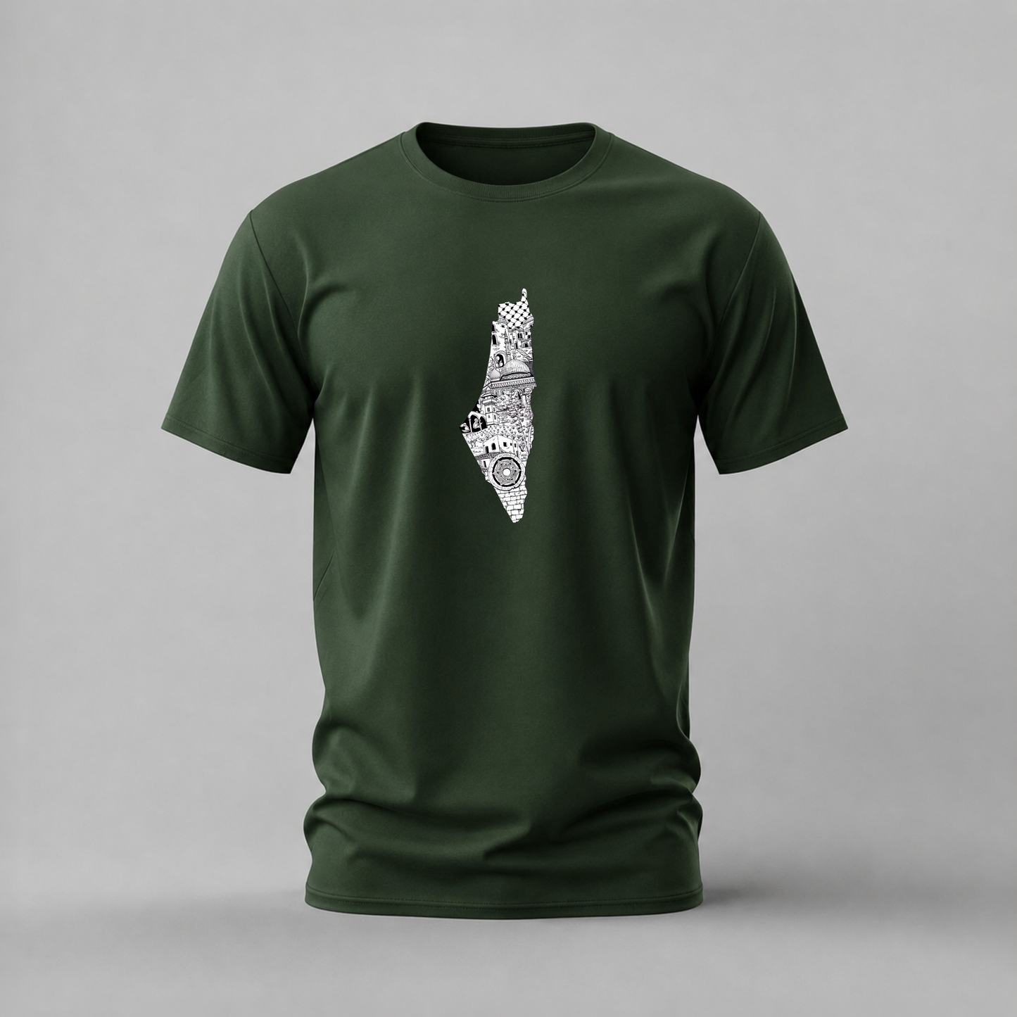 PALESTINE Map Graphic T-Shirt