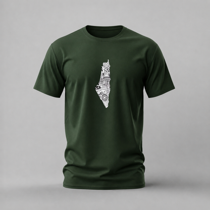 PALESTINE Map Graphic T-Shirt