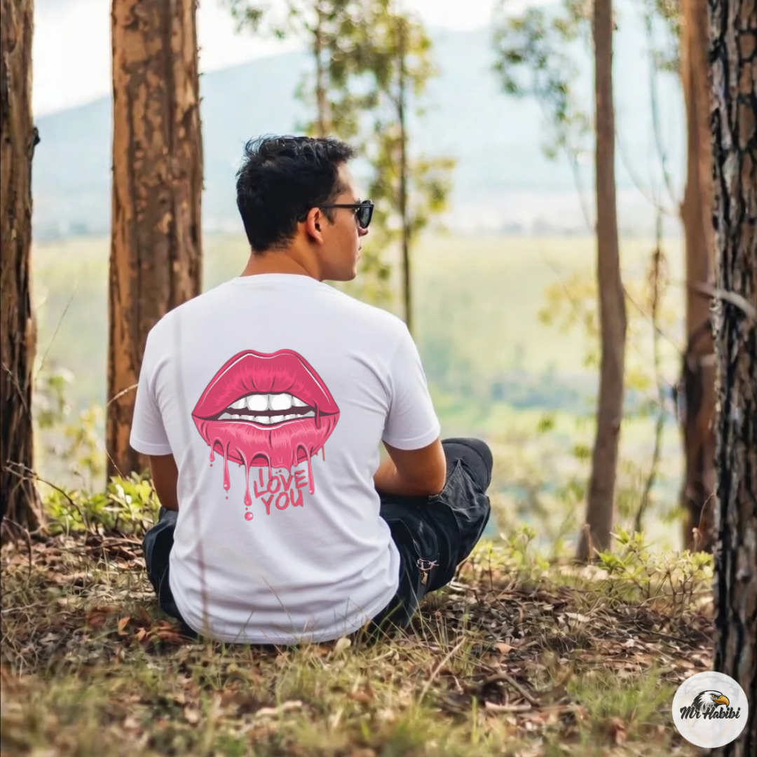 Dripping Lips I Love You Pop Art T-Shirt