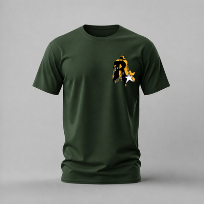 ABSTRACT Yellow Star Graphic T-Shirt