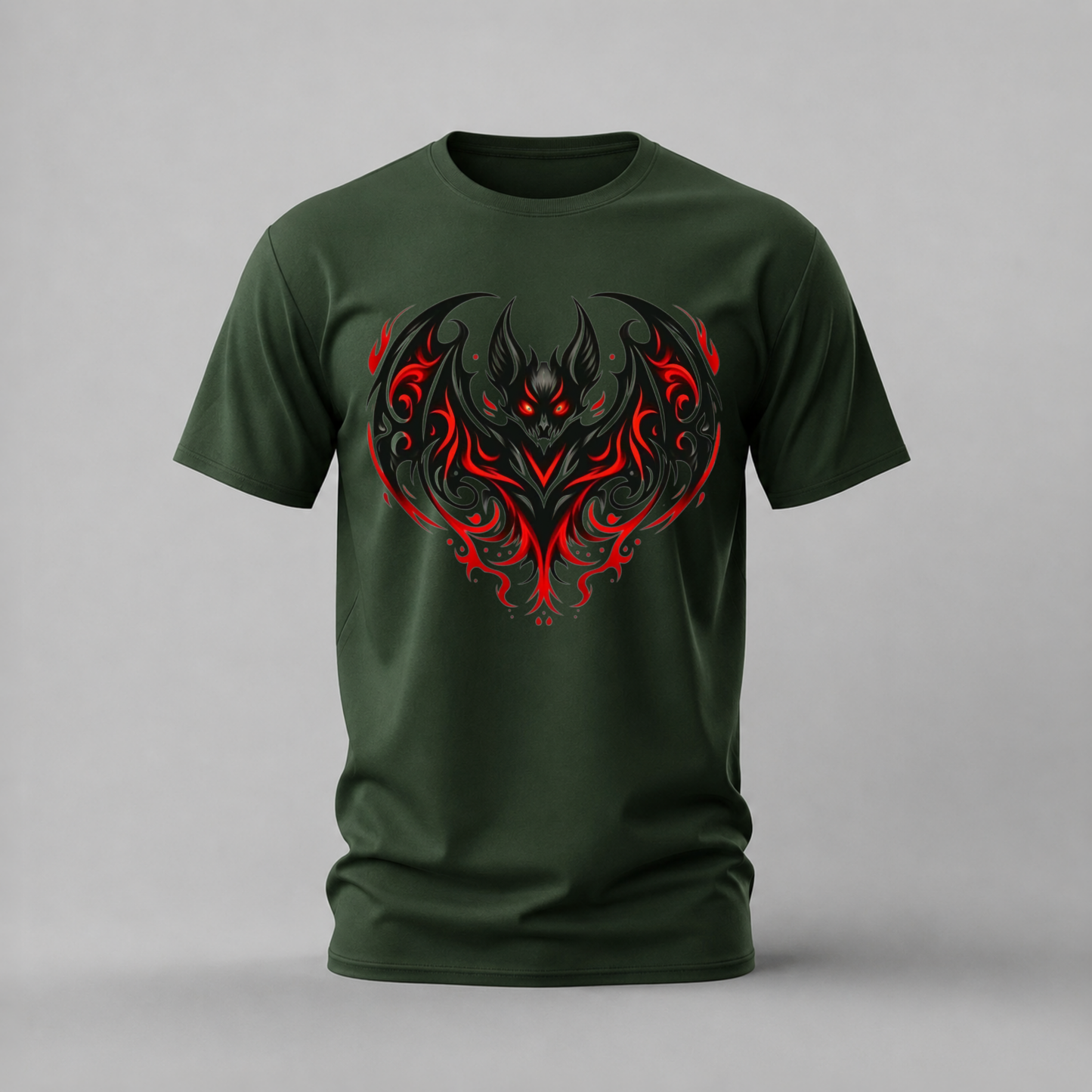 DARK DEMON Bat Graphic T-Shirt