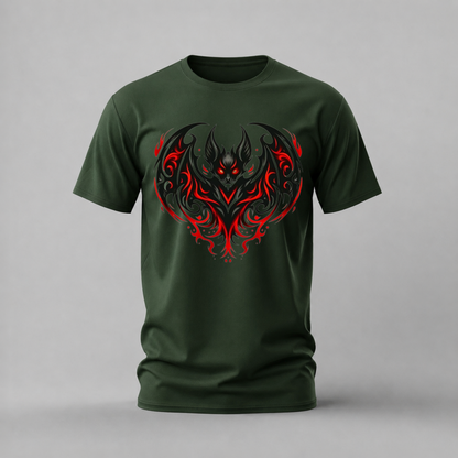 DARK DEMON Bat Graphic T-Shirt