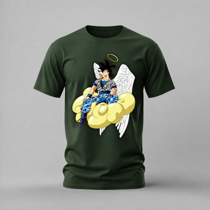 Angel Goku Cloud Graphic White T-Shirt