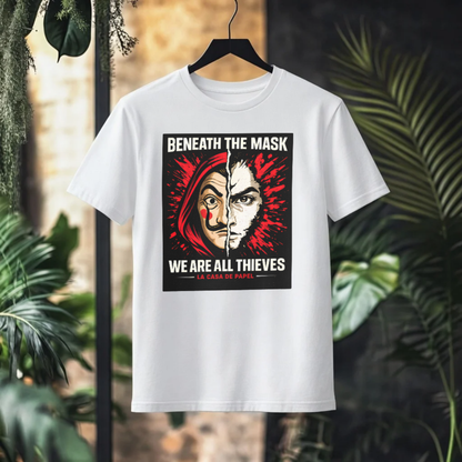 BENEATH THE MASK La Casa de Papel Graphic T-Shirt