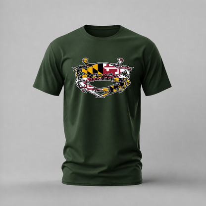 MARYLAND Flag Crab Graphic T-Shirt