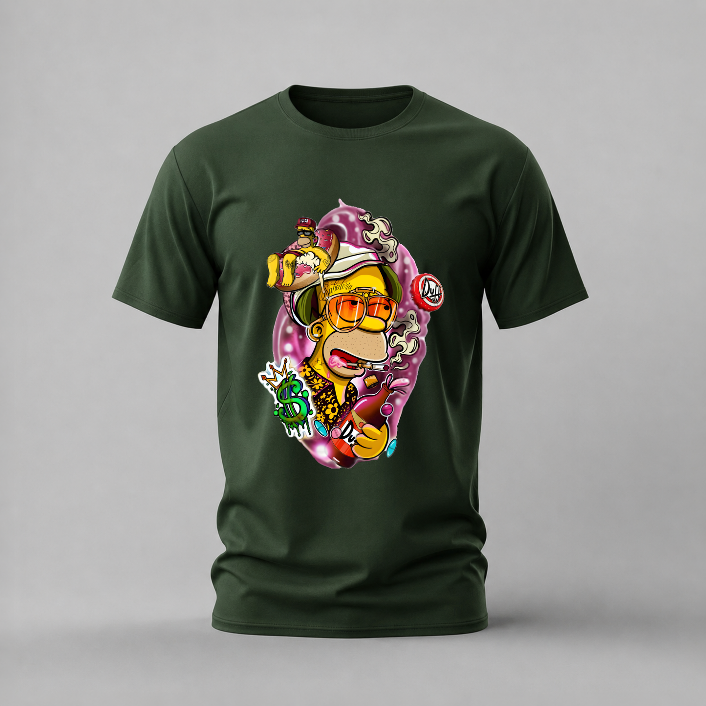 HOMER SIMPSON Duff Graphic T-Shirt