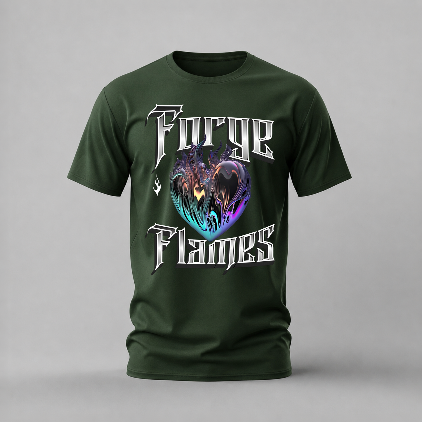 FORGE FLAMES Heart Graphic T-Shirt