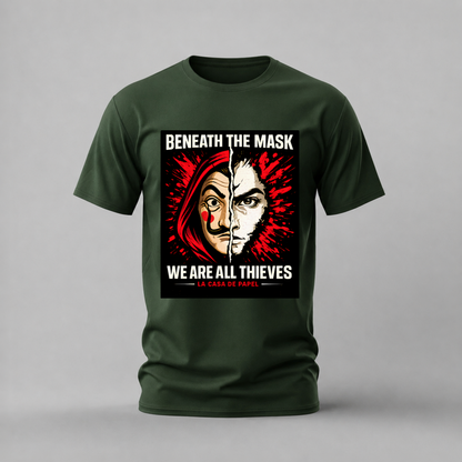 MONEY HEIST Beneath The Mask Graphic T-Shirt