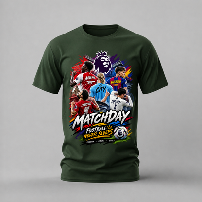 MATCHDAY FOOTBALL NEVER SLEEPS Graphic T-Shirt