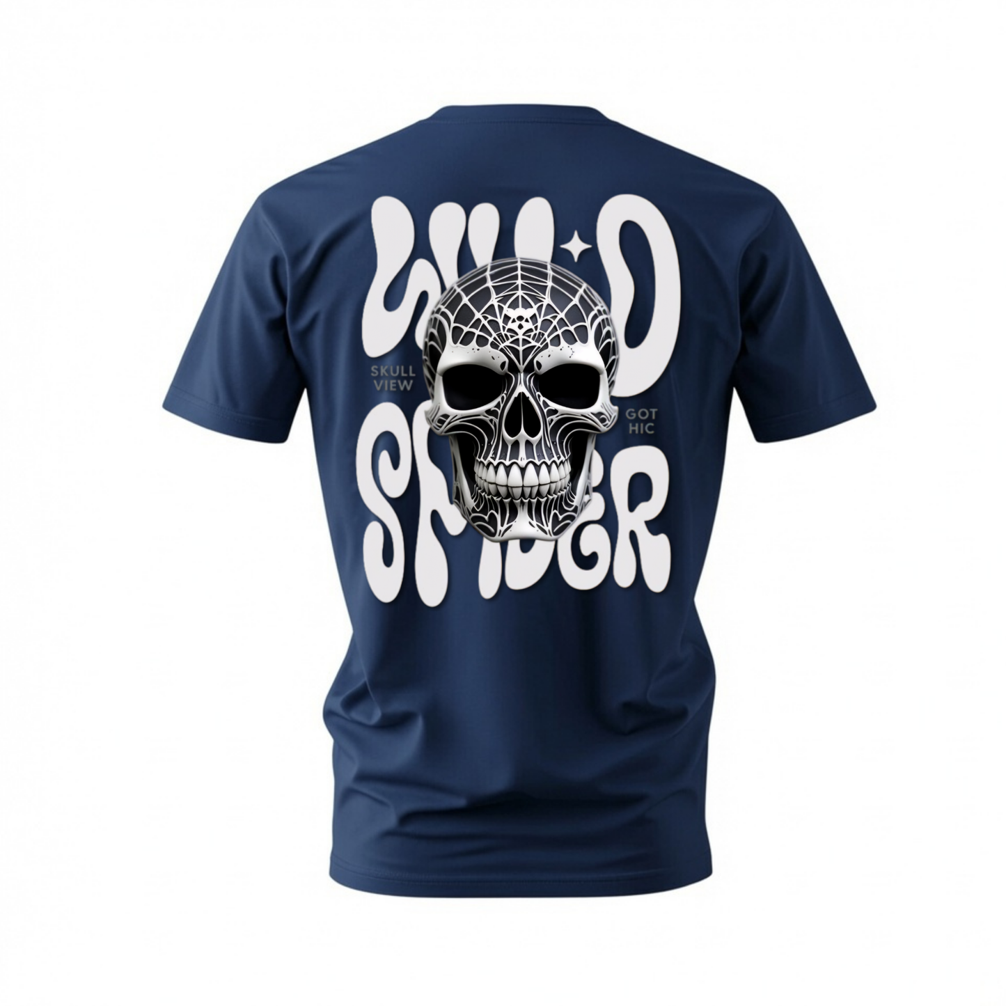 WILD SPIDER Skull Graphic T-Shirt