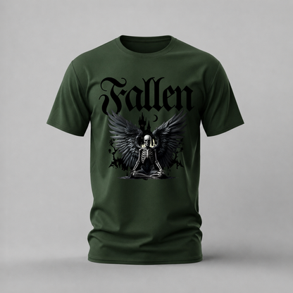 MEDITATING SKELETON Wings Graphic T-Shirt