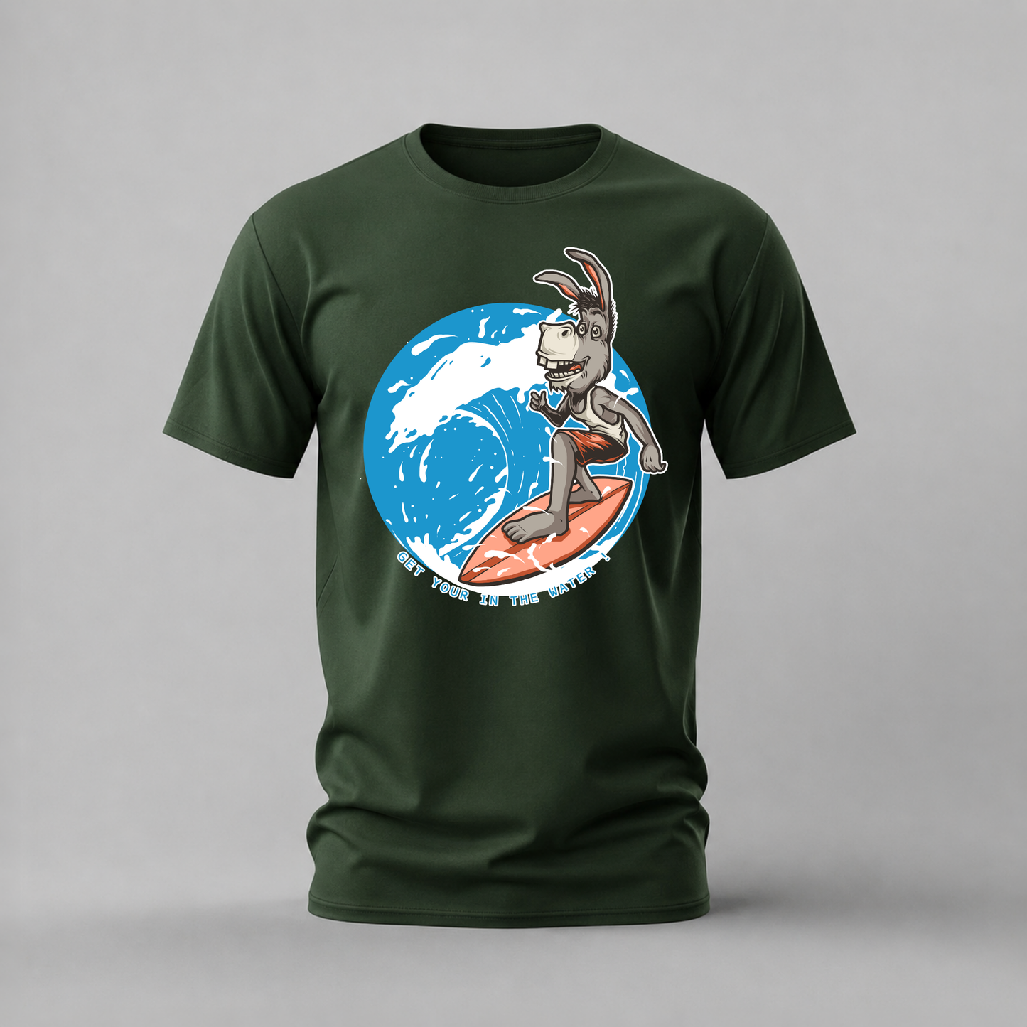 SURFING DONKEY Graphic T-Shirt