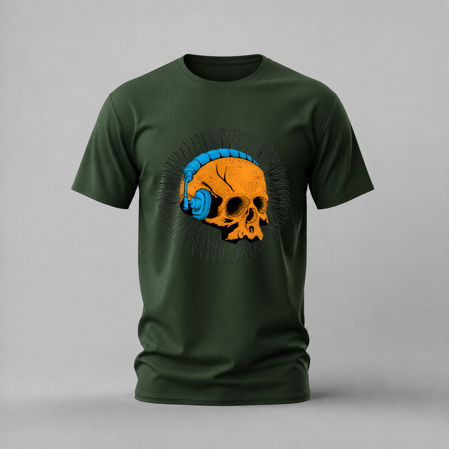 SKULL HEADPHONES Graphic T-Shirt
