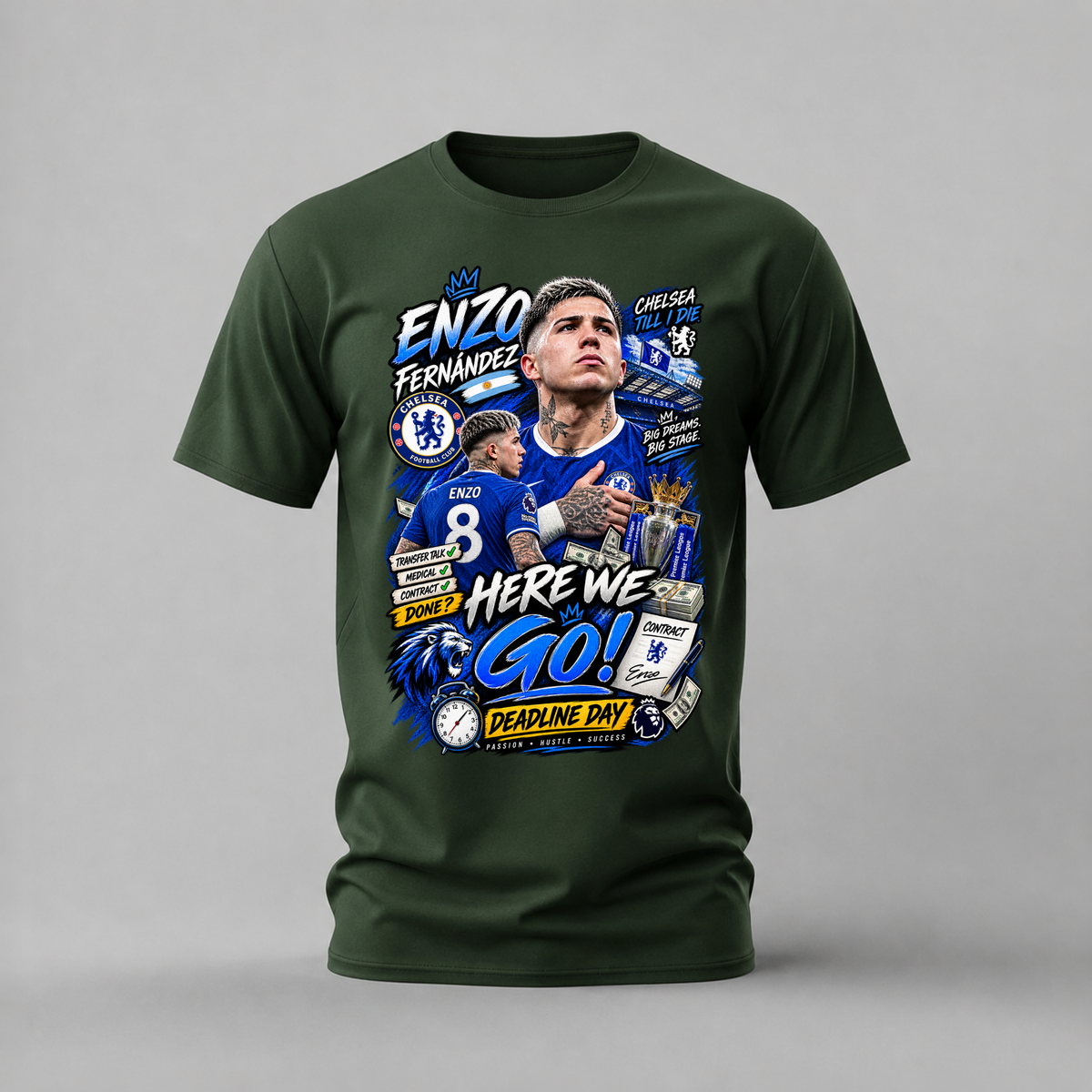 ENZO FERNÁNDEZ HERE WE GO Graphic T-Shirt