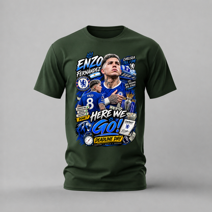ENZO FERNÁNDEZ HERE WE GO Graphic T-Shirt