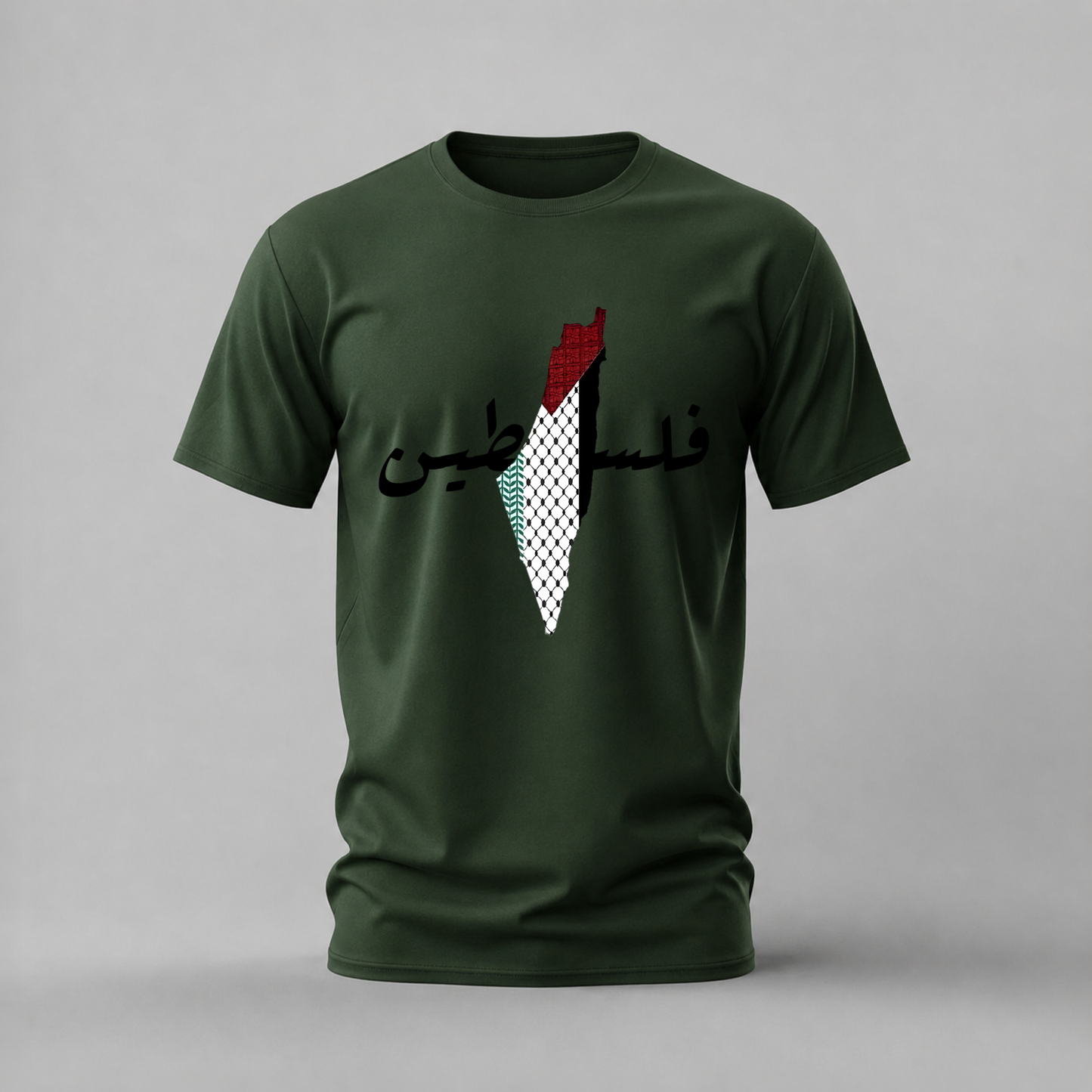 PALESTINE Keffiyeh Map Graphic T-Shirt
