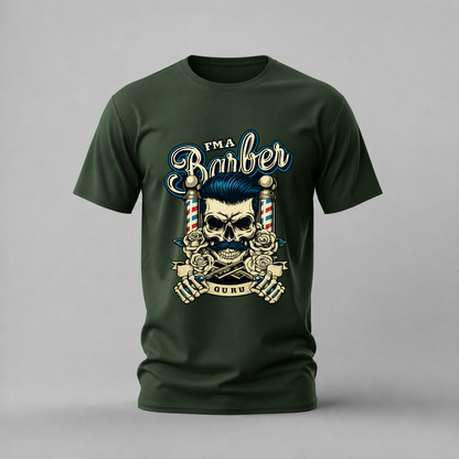 FMA BARBER Guru Skull Graphic T-Shirt