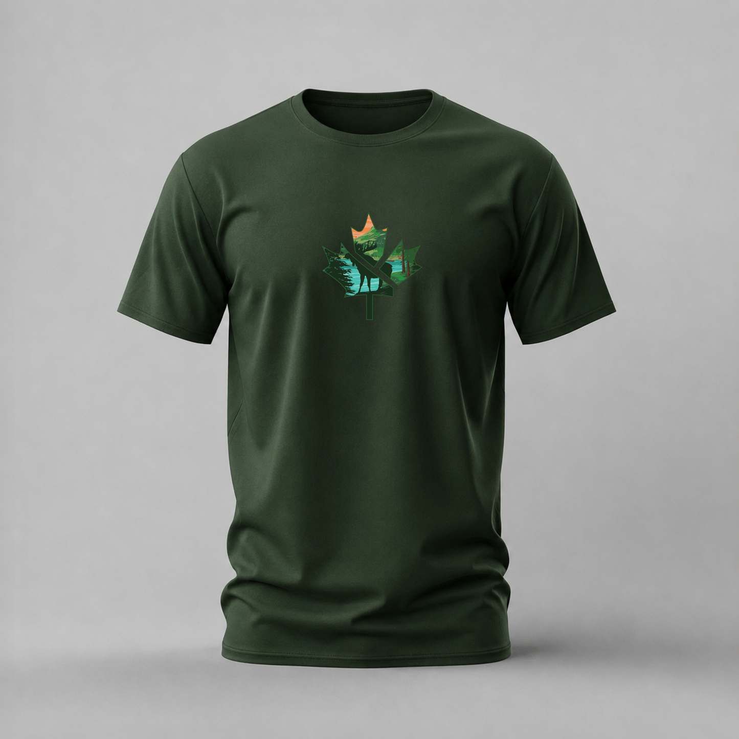 CANADA Maple Leaf Landscape Graphic T-Shirt