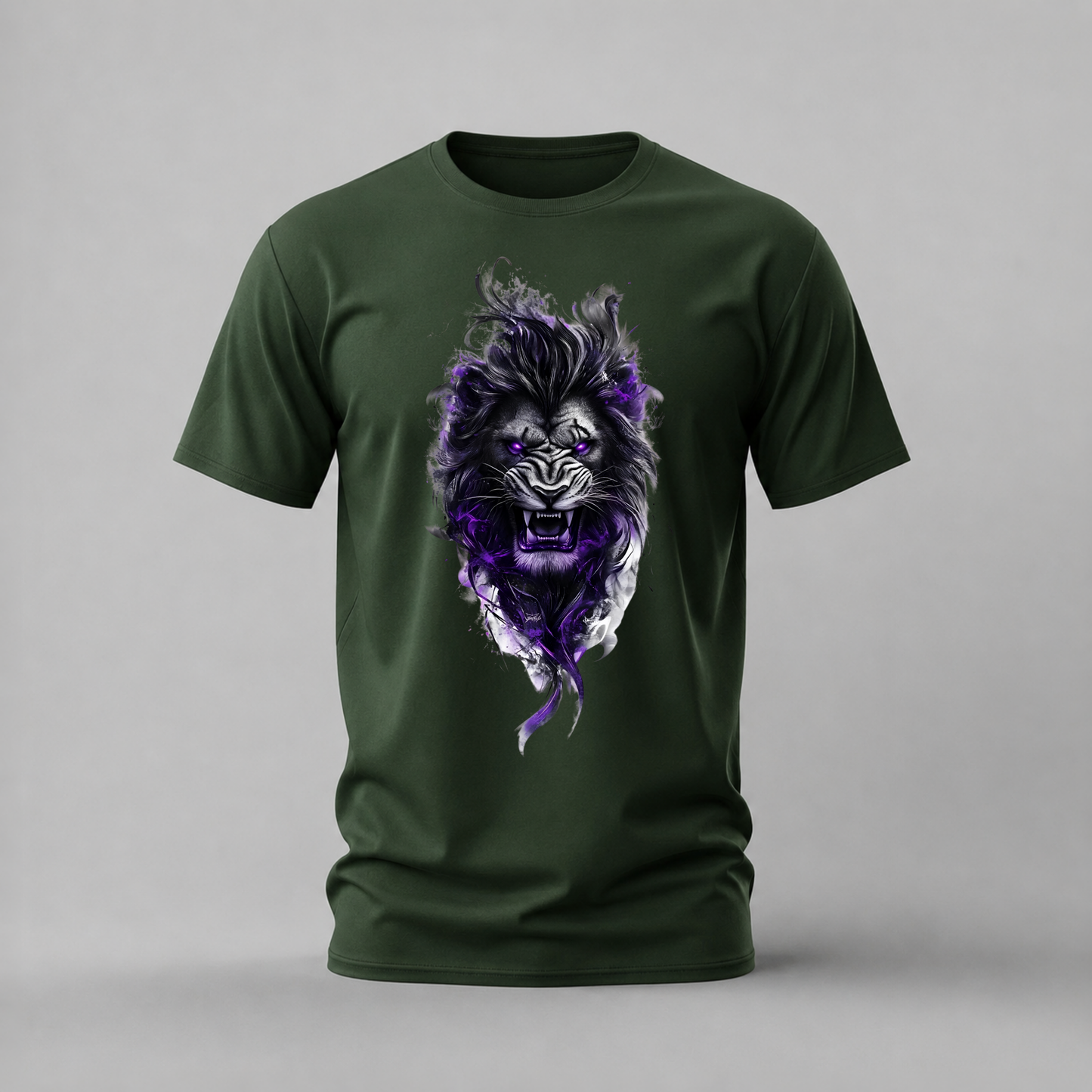 PURPLE EYE LION Graphic T-Shirt