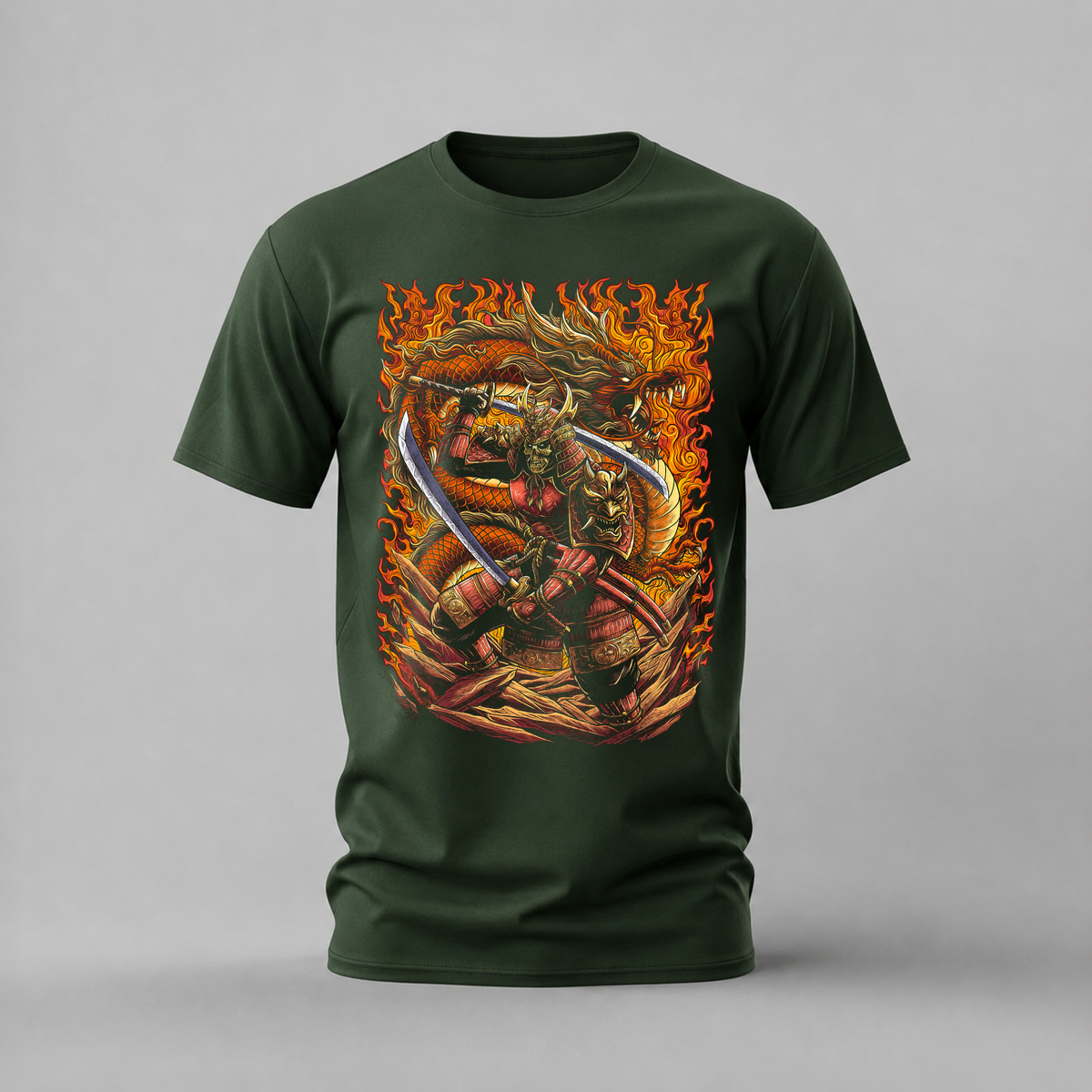 SAMURAI DRAGON Graphic T-Shirt