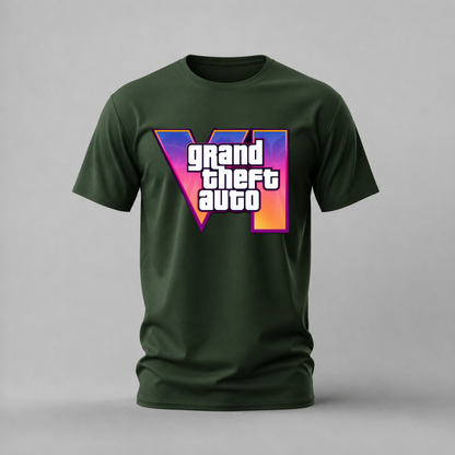 GRAND THEFT AUTO VI Logo Graphic T-Shirt