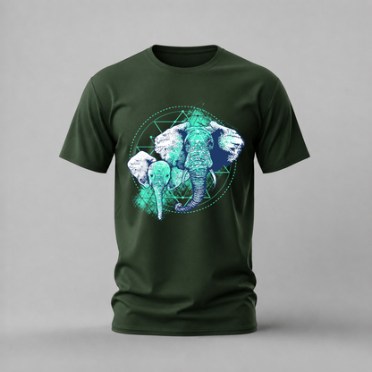 GEOMETRIC ELEPHANTS Graphic T-Shirt
