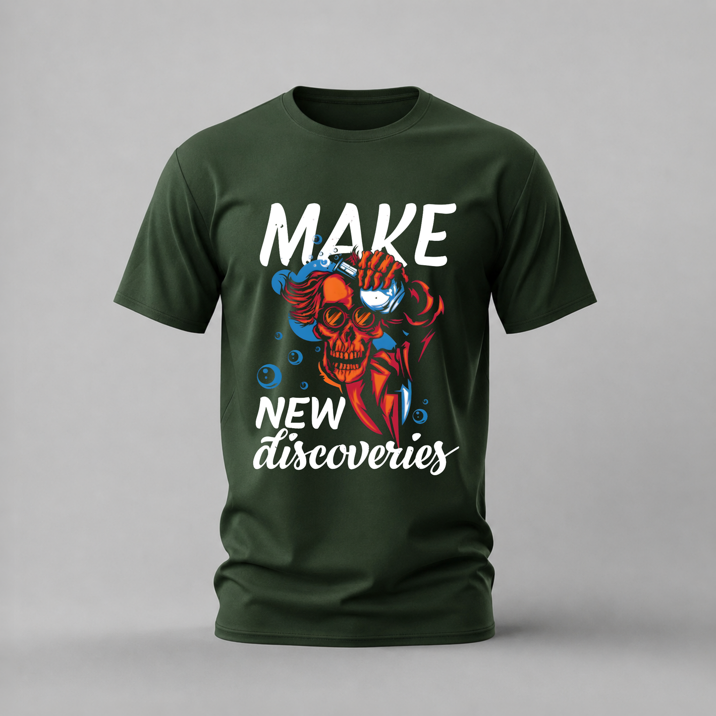 MAKE NEW DISCOVERIES Skull Graphic T-Shirt