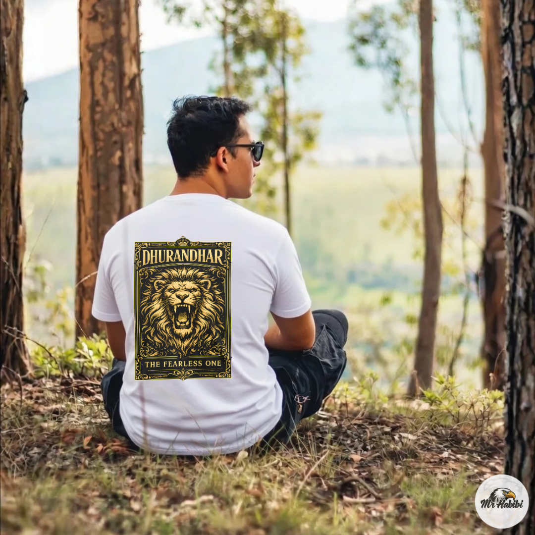 Dhurandhar The Fearless One Lion T-Shirt