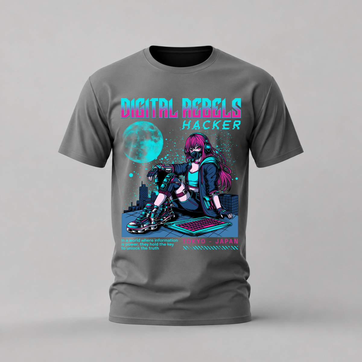 DIGITAL REBELS HACKER Graphic T-Shirt