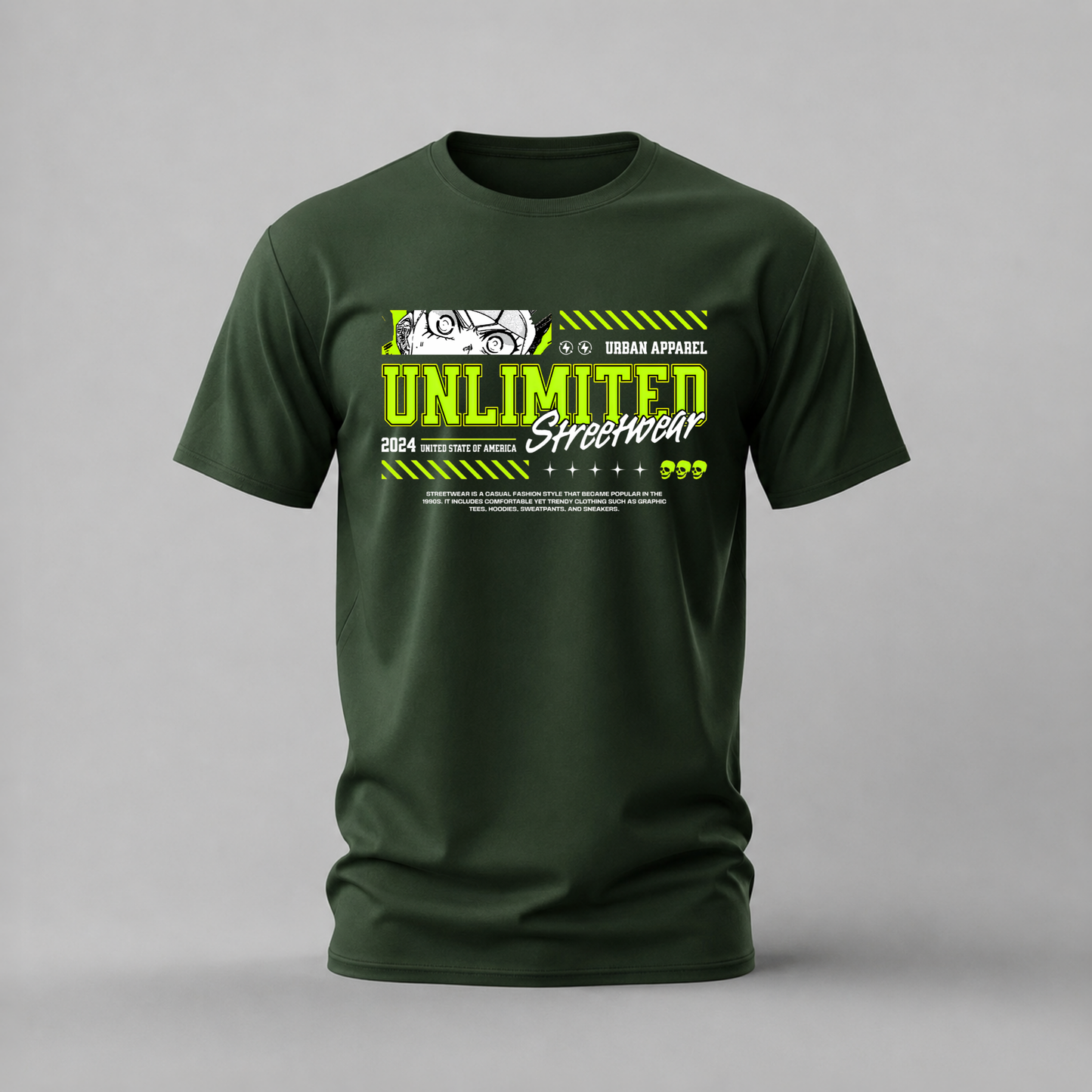 UNLIMITED Streetwear Anime Graphic T-Shirt