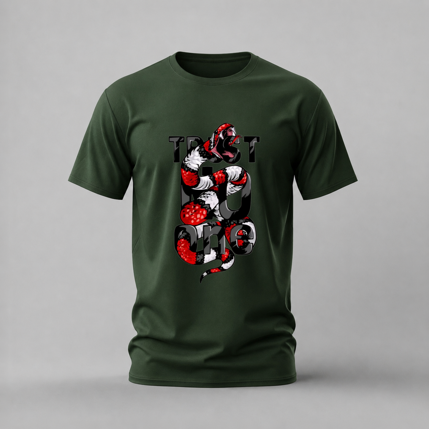 TRUST NO ONE Snake Graphic T-Shirt