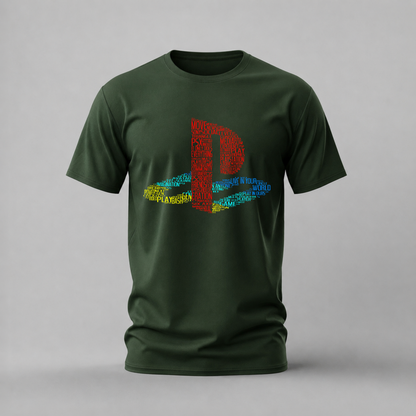 PLAYSTATION Logo Word Cloud Graphic T-Shirt