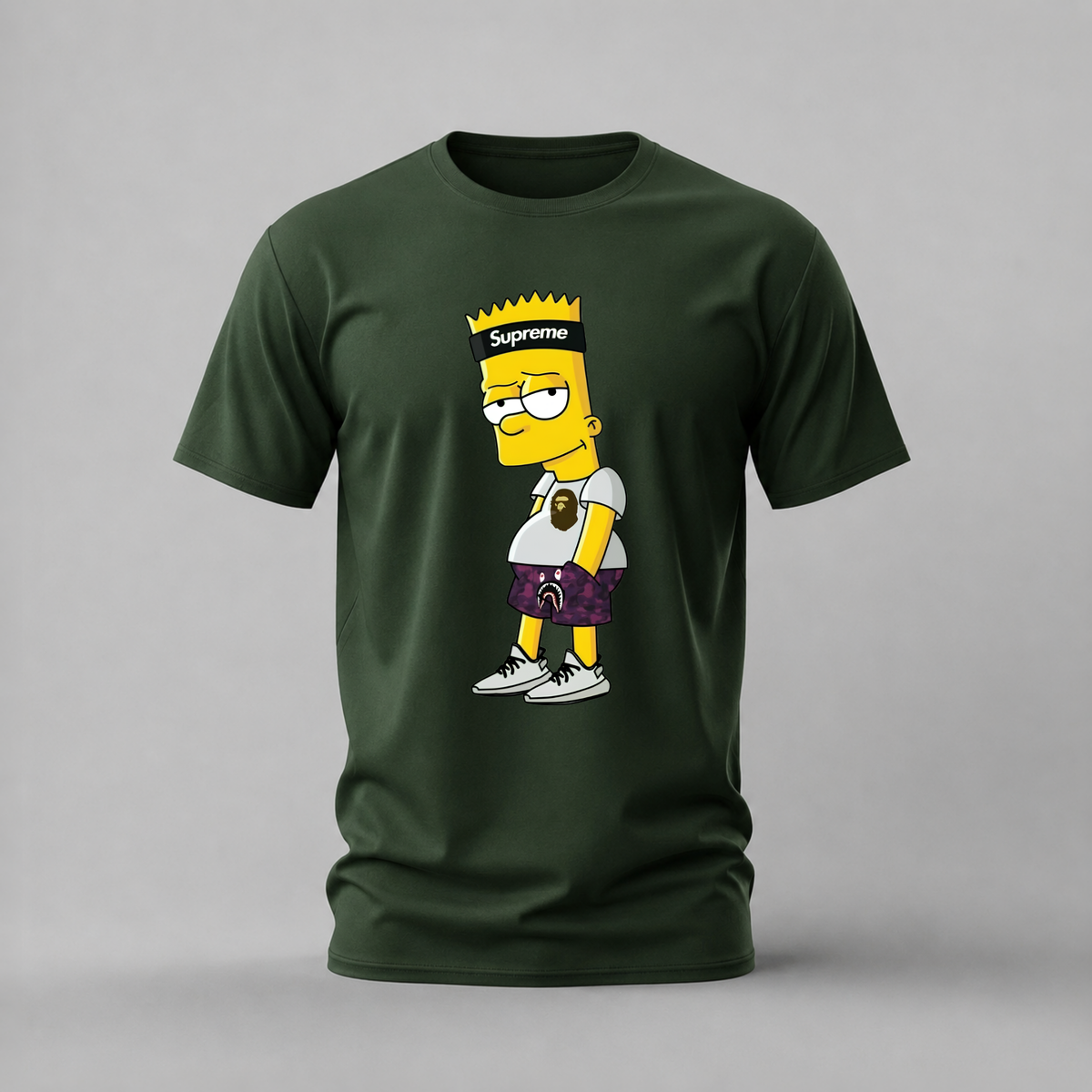 BART SUPREME BAPE Graphic T-Shirt