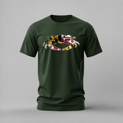 MARYLAND Flag Crab Graphic T-Shirt