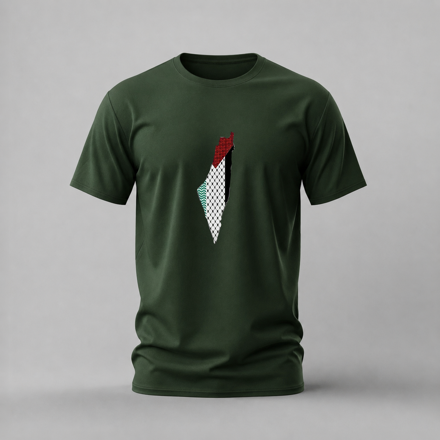 PALESTINE MAP Pattern Graphic T-Shirt
