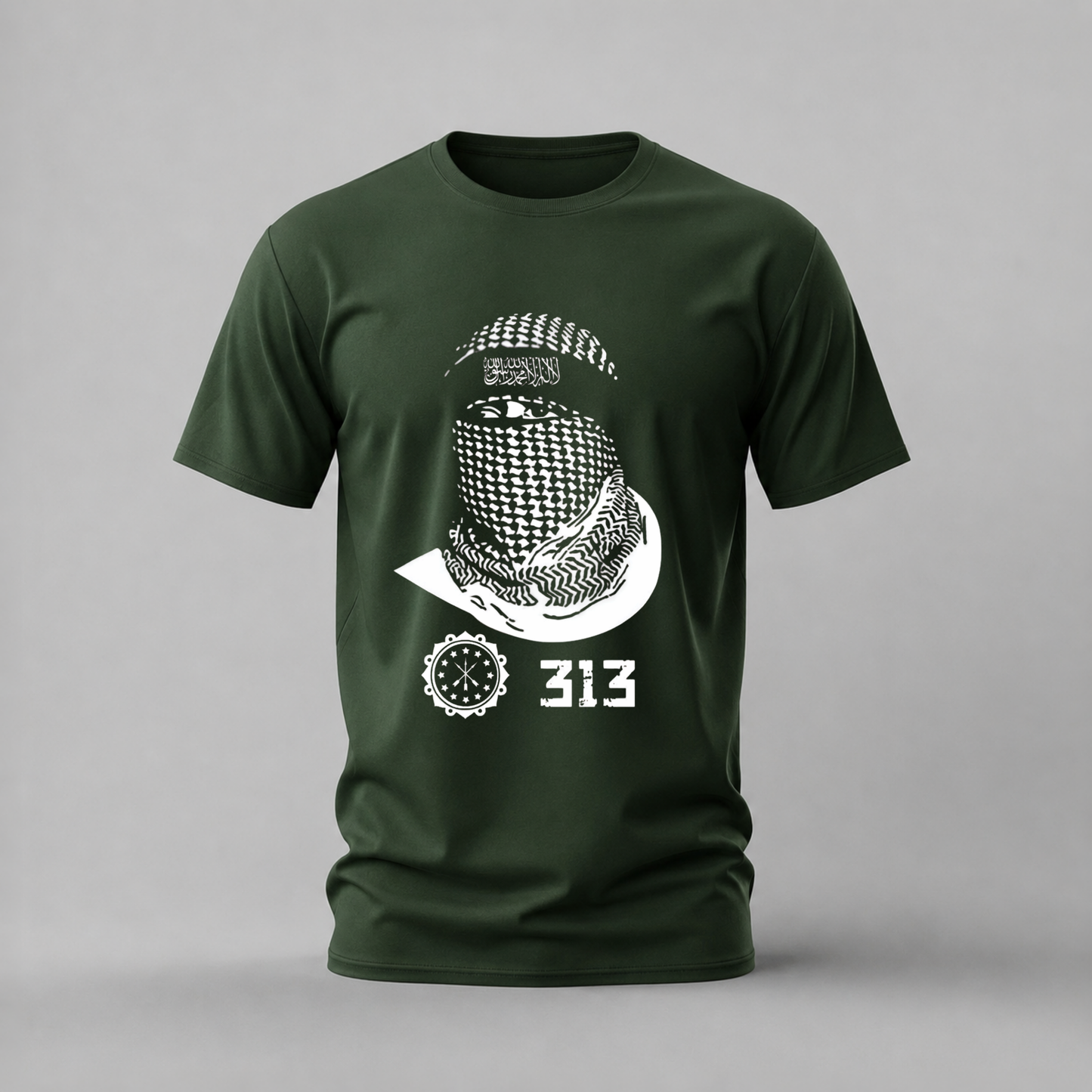 313 KEFFIYEH Arabic Graphic T-Shirt