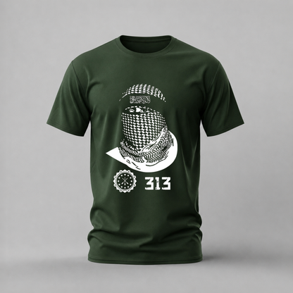 313 KEFFIYEH Arabic Graphic T-Shirt
