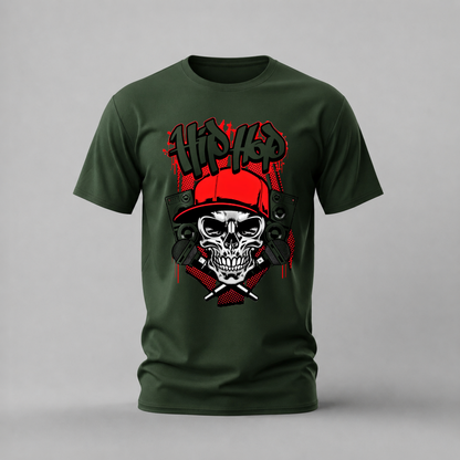 HIP HOP Skull Graphic T-Shirt