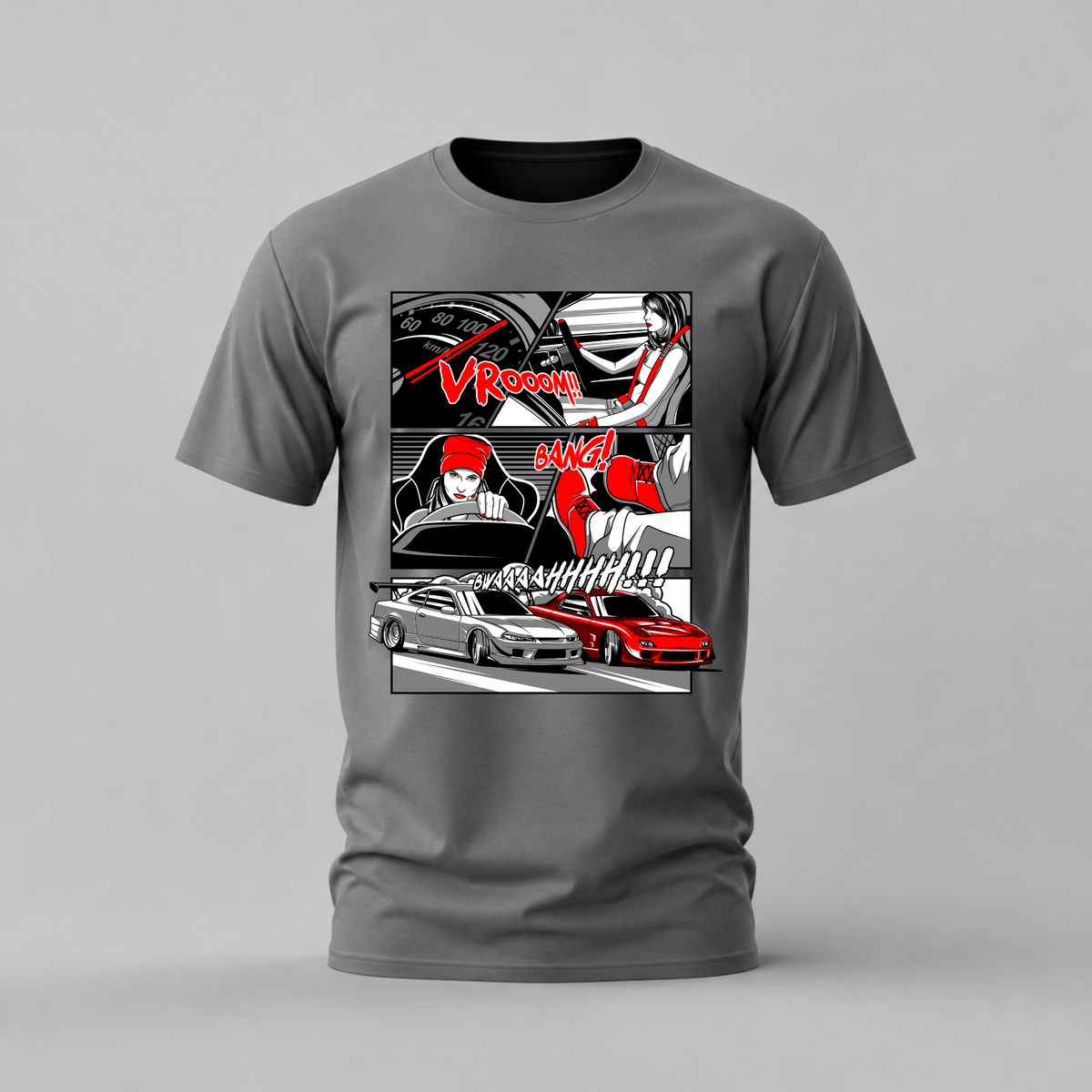 VROOM BANG Comic Graphic T-Shirt