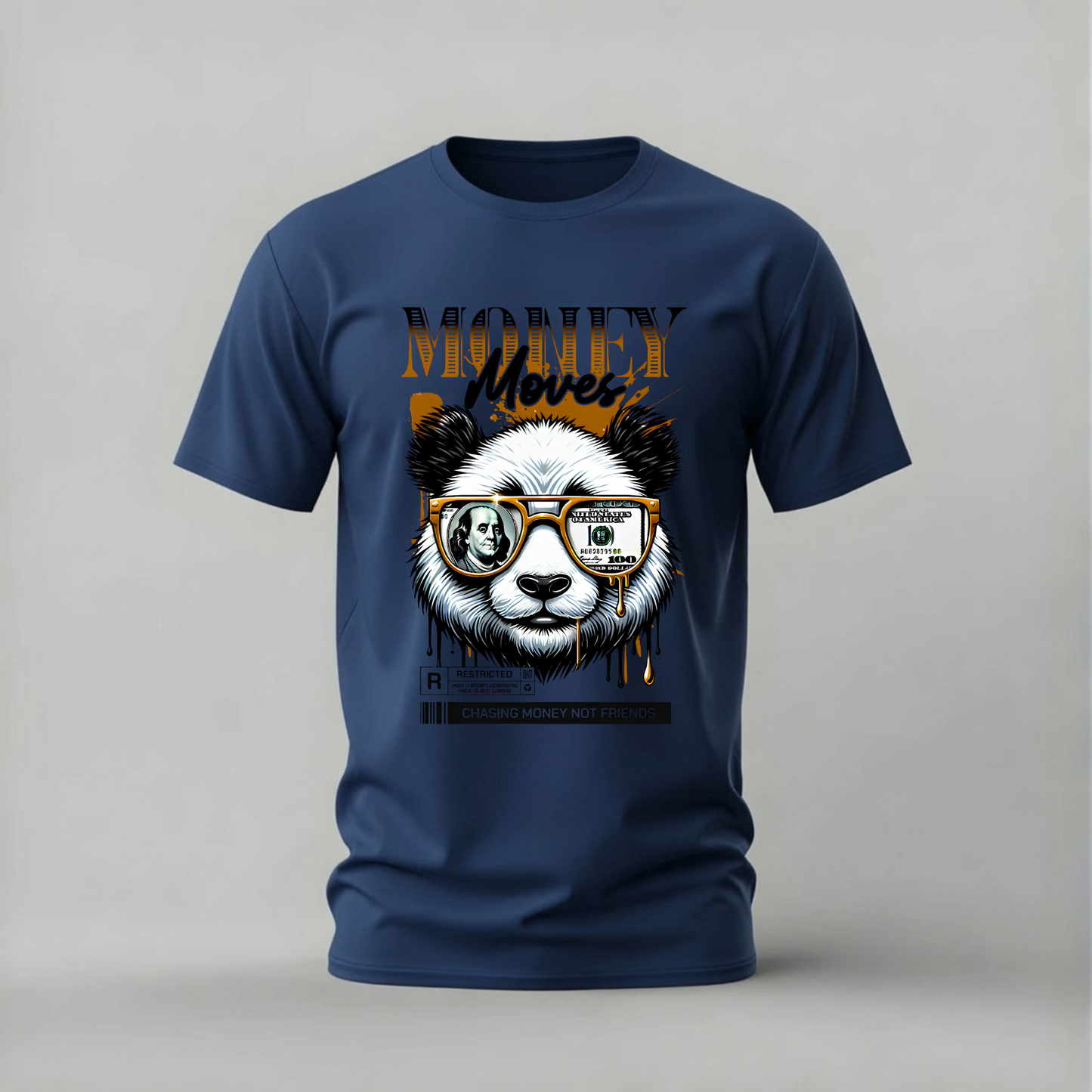 MONEY MOVES Panda Graphic T-Shirt