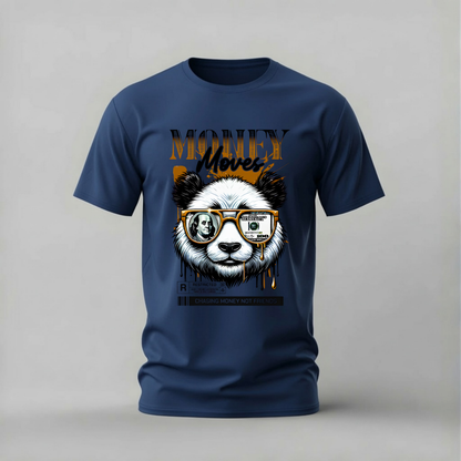 MONEY MOVES Panda Graphic T-Shirt