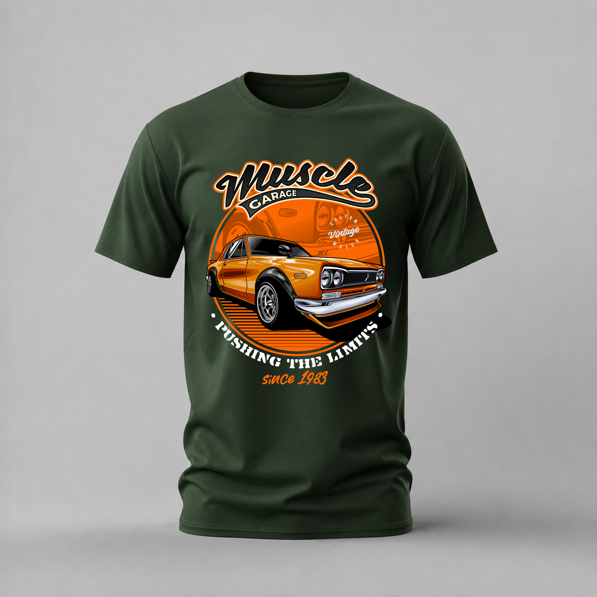 MUSCLE GARAGE SKYLINE Graphic T-Shirt