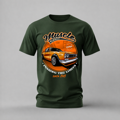 MUSCLE GARAGE SKYLINE Graphic T-Shirt