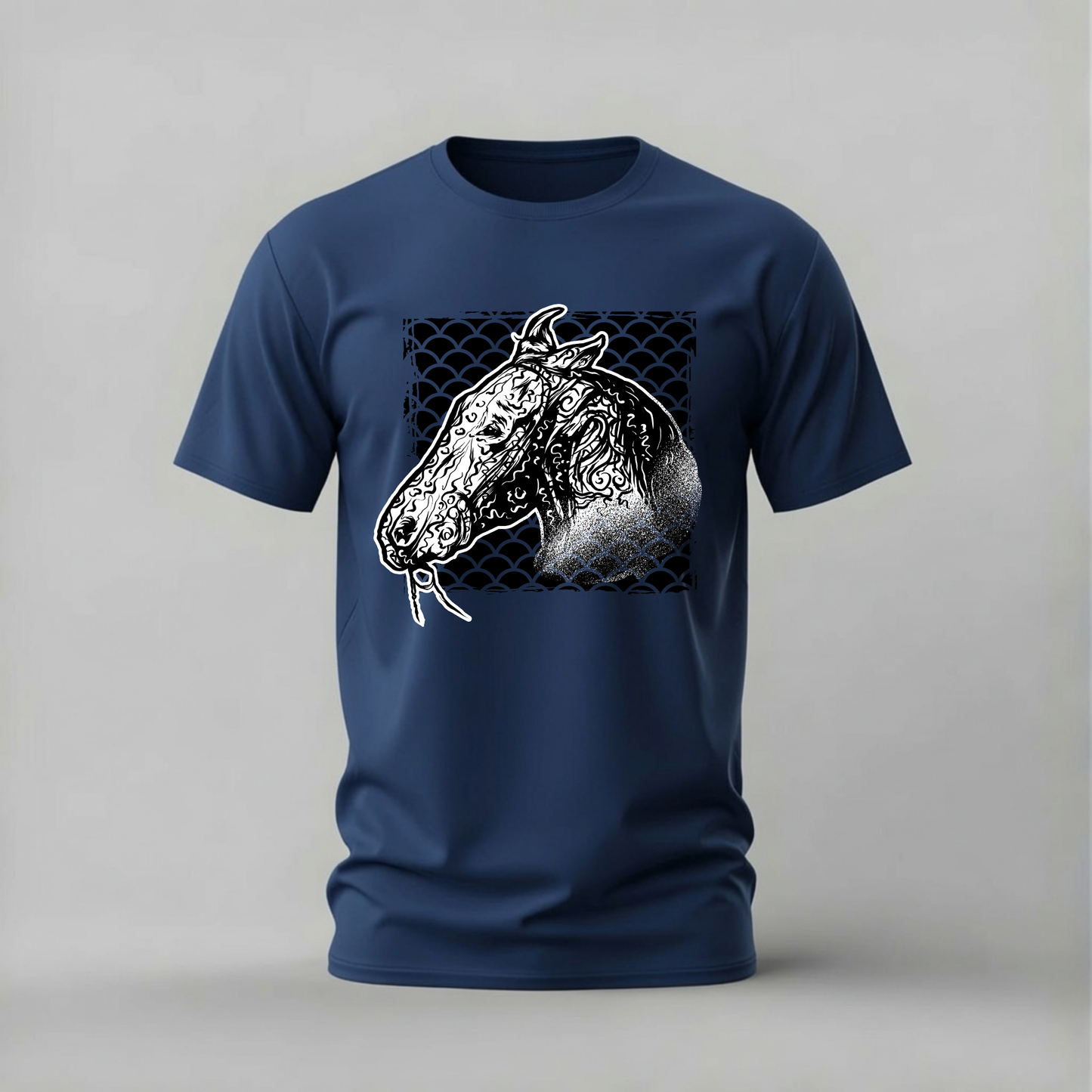 ORNATE HORSE Head Graphic T-Shirt